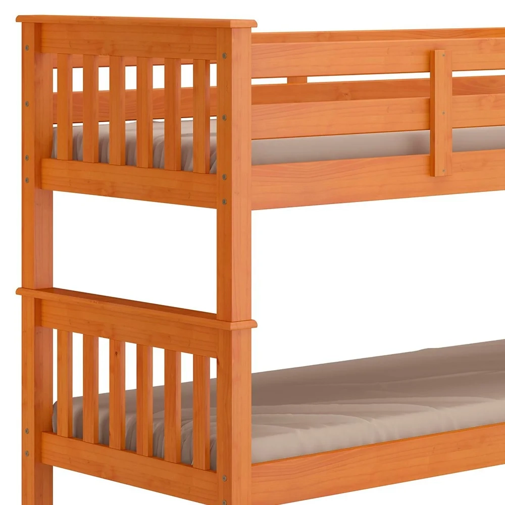 Beliche Solteiro Juvenil com Escada Fixa Bliss Z40 Mel Acetinado - Mpozenato