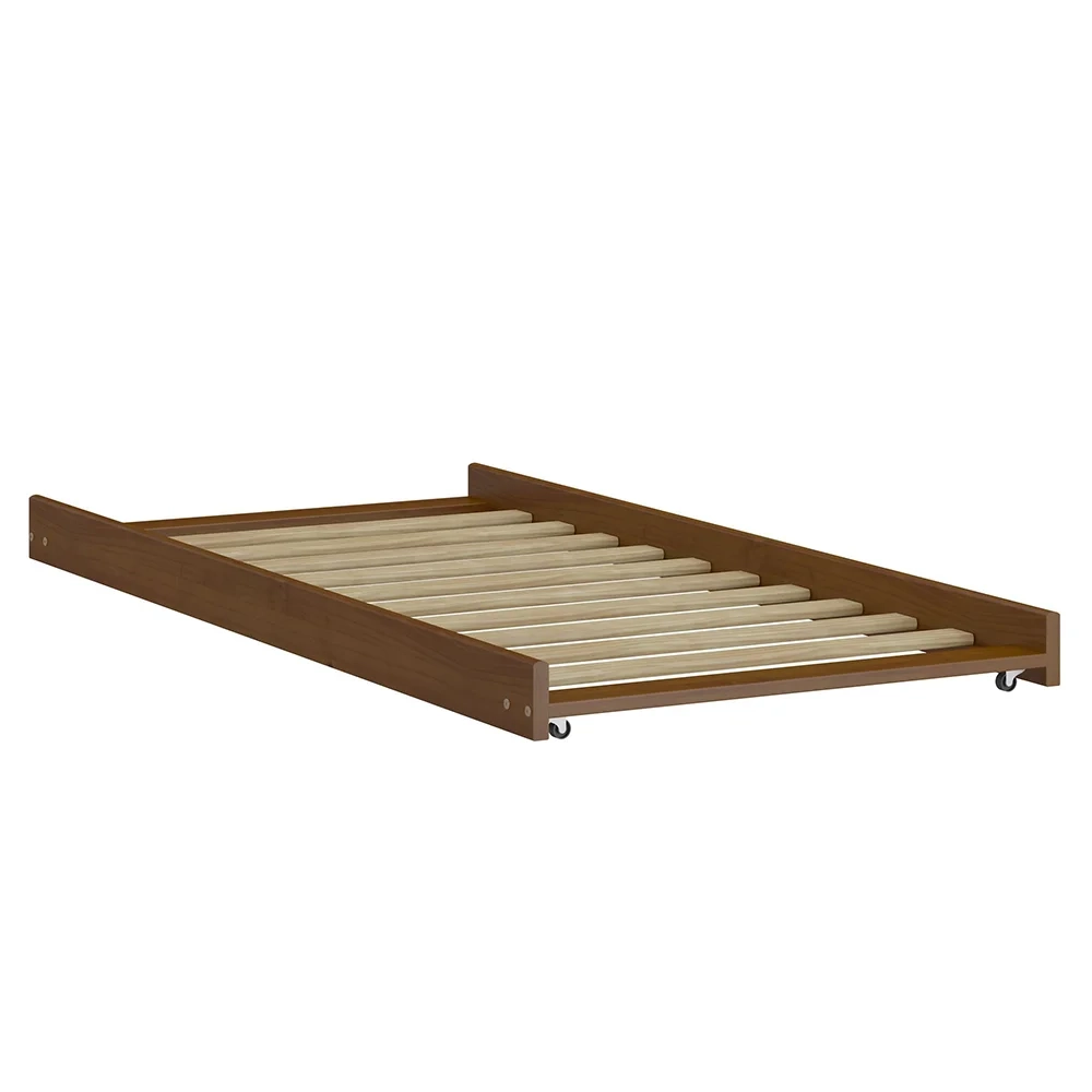 Treliche Solteiro Juvenil com Escada Móvel Joy Z40 Castanho Acetinado - Mpozenato