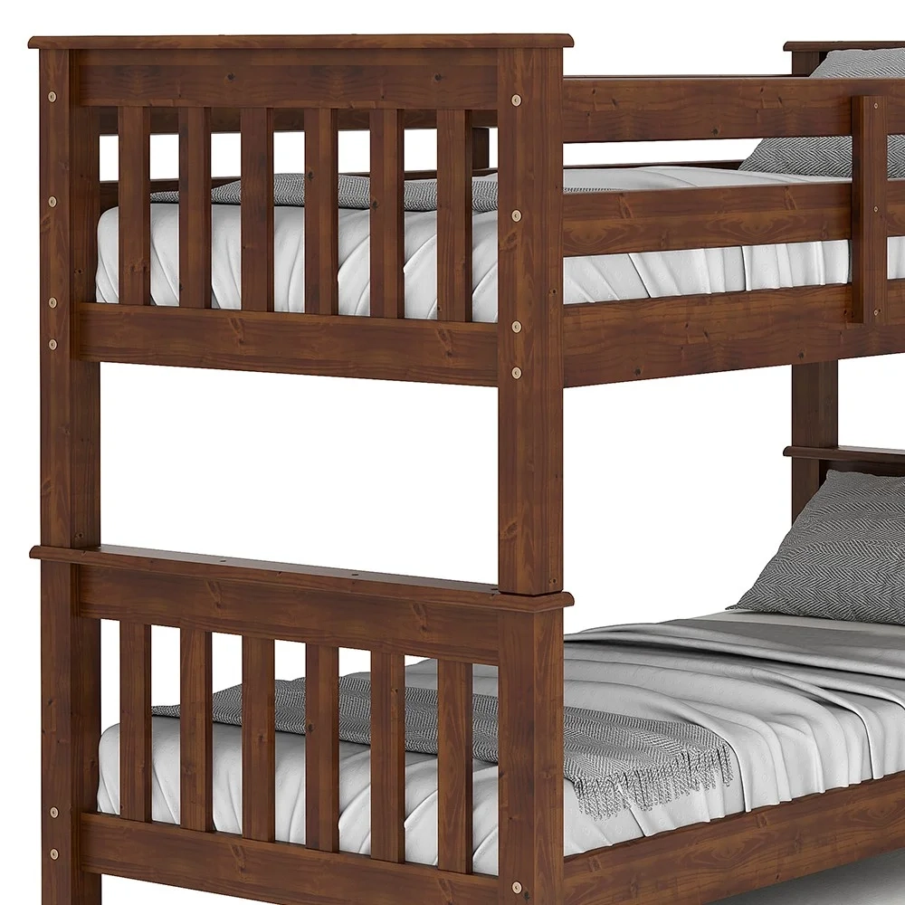 Treliche Solteiro Juvenil com Escada Móvel Joy Z40 Castanho Acetinado - Mpozenato