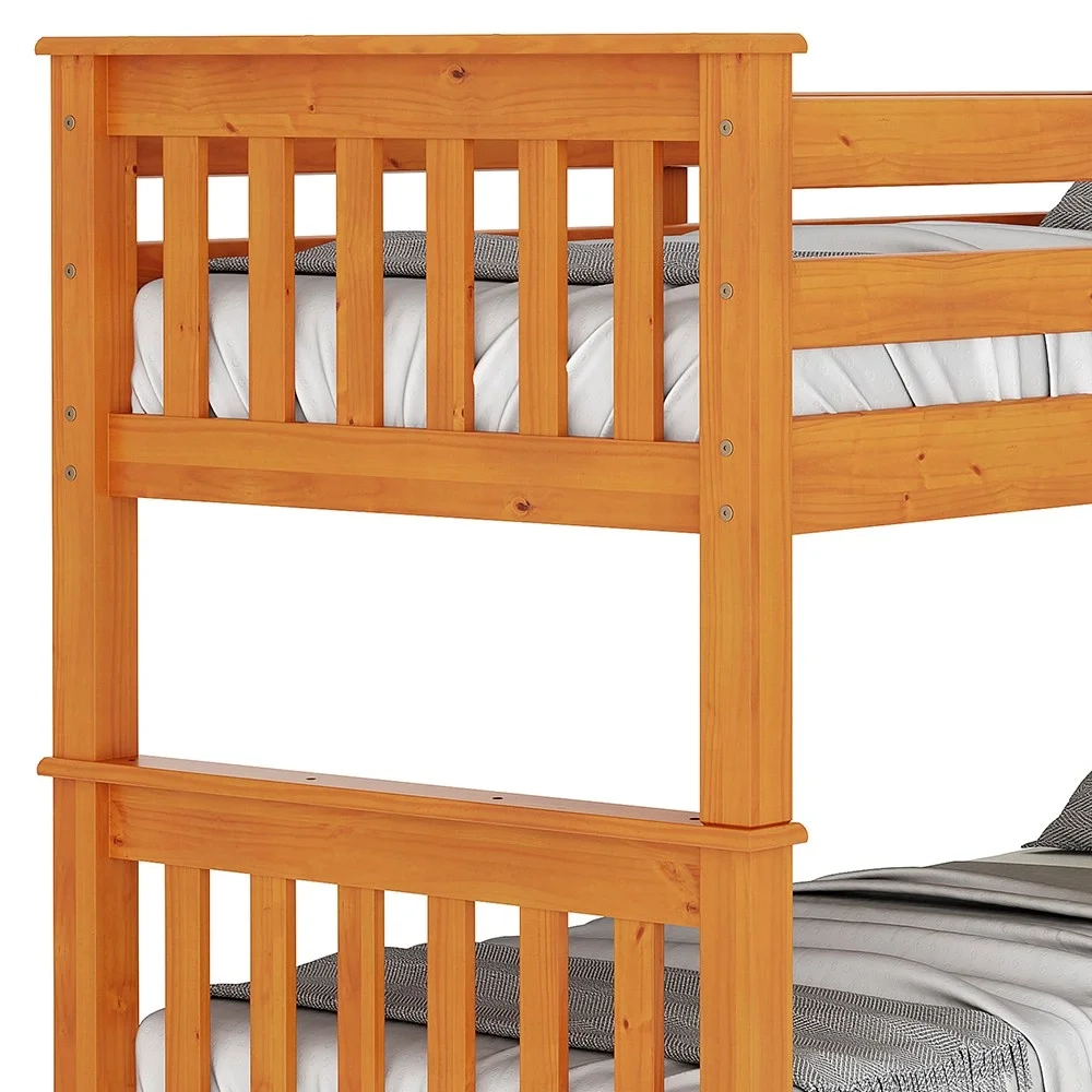 Treliche Solteiro Juvenil com Escada Móvel Joy Z40 Mel Acetinado - Mpozenato