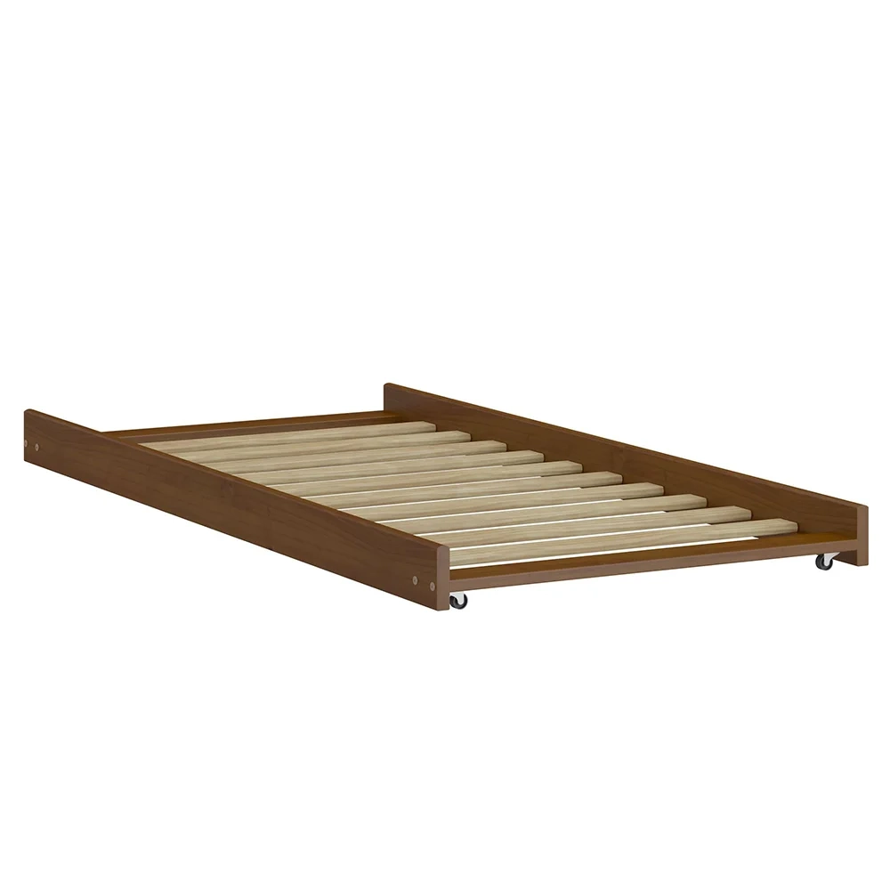 Treliche Solteiro Juvenil com Escada Fixa Bliss Z40 Castanho Acetinado - Mpozenato