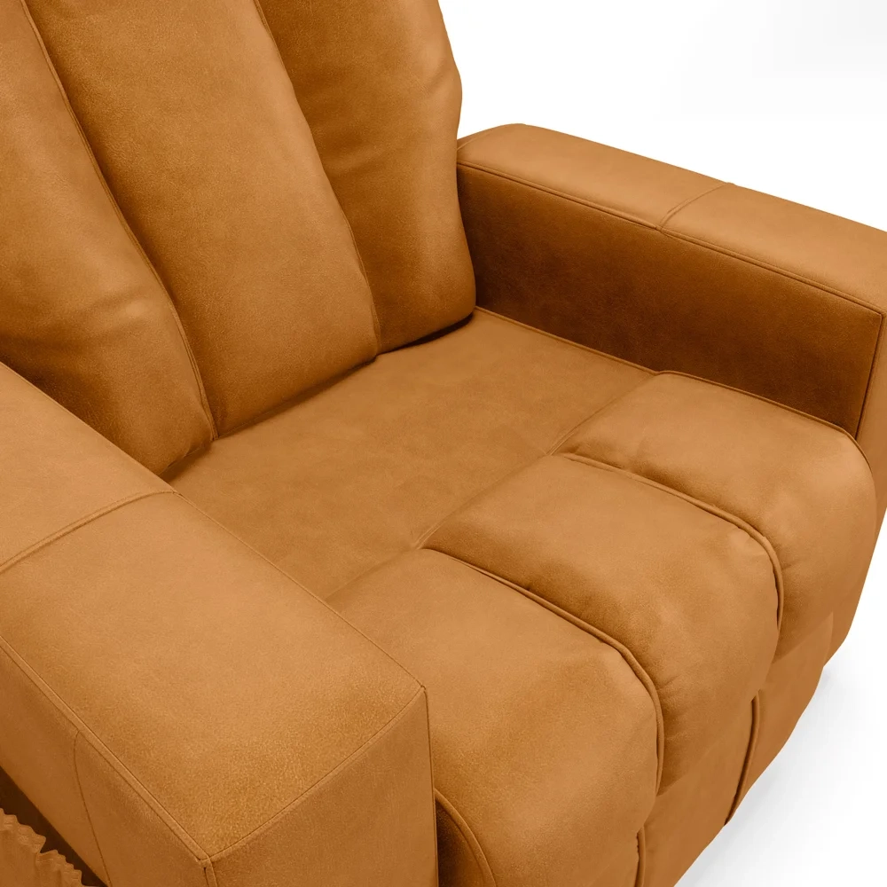 Poltrona do Papai Reclinável Para Cinema Praddo FH9 PU Whisky - Mpozenato