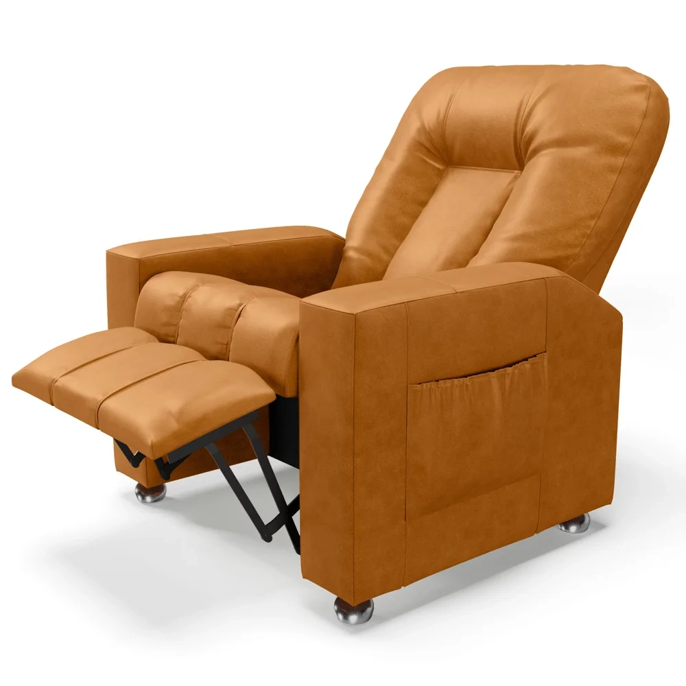 Poltrona do Papai Reclinável Para Cinema Praddo FH9 PU Whisky - Mpozenato
