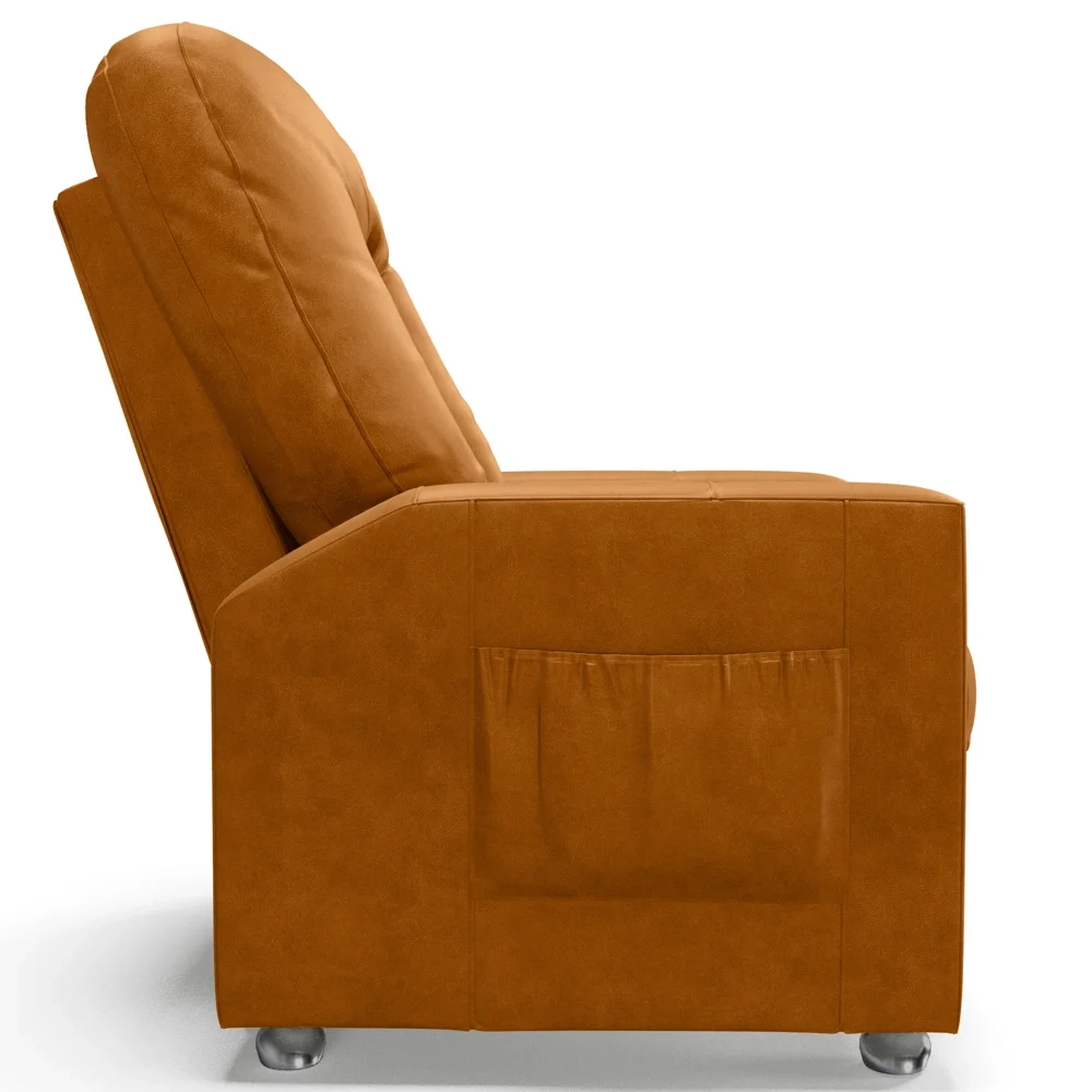 Poltrona do Papai Reclinável Para Cinema Praddo FH9 PU Whisky - Mpozenato