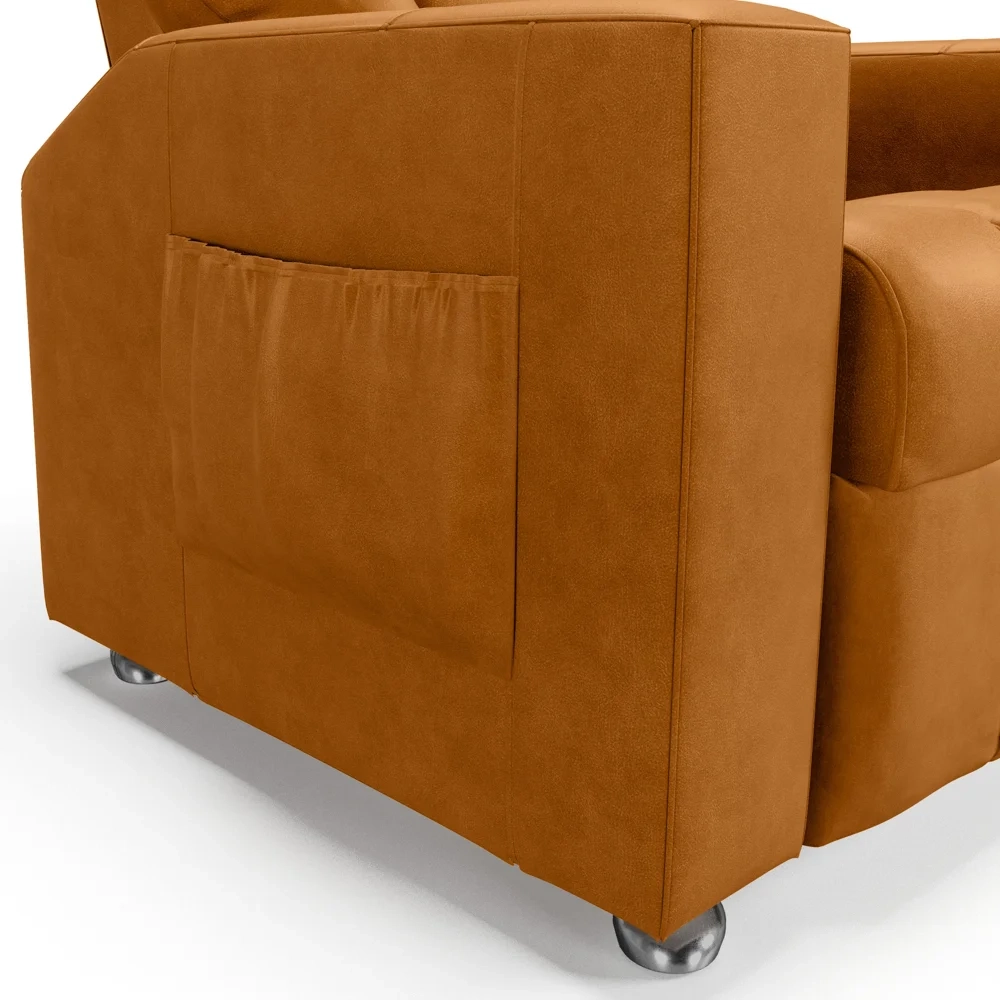 Poltrona do Papai Reclinável Para Cinema Praddo FH9 PU Whisky - Mpozenato