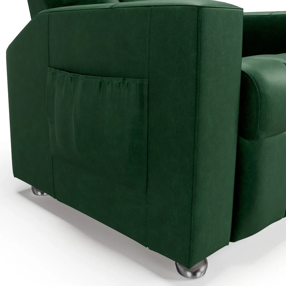 Poltrona do Papai Reclinável Para Cinema Praddo FH9 PU Verde - Mpozenato