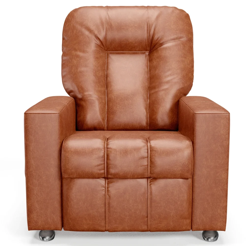 Poltrona do Papai Reclinável Para Cinema Praddo FH9 PU Camel - Mpozenato