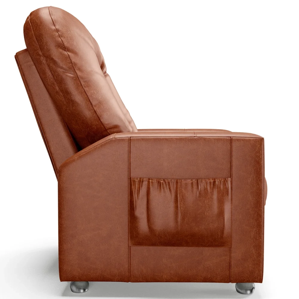 Poltrona do Papai Reclinável Para Cinema Praddo FH9 PU Camel - Mpozenato