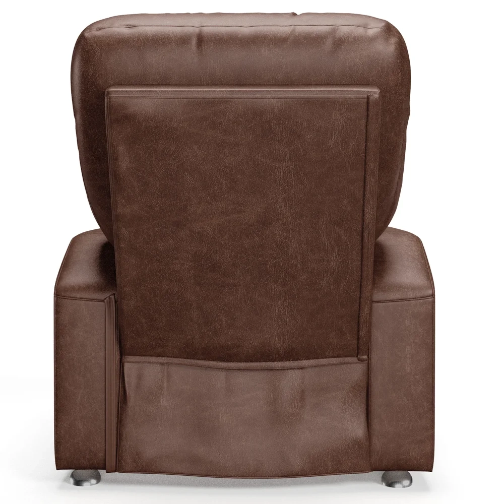 Poltrona do Papai Reclinável Para Cinema Praddo FH9 PU Marrom Brilho - Mpozenato