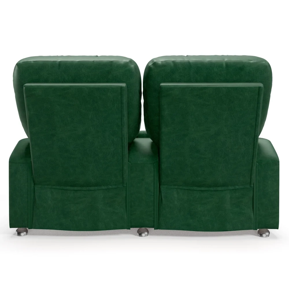 Poltrona Reclinável Para Cinema 2 Lugares Praddo FH9 PU Verde - Mpozenato