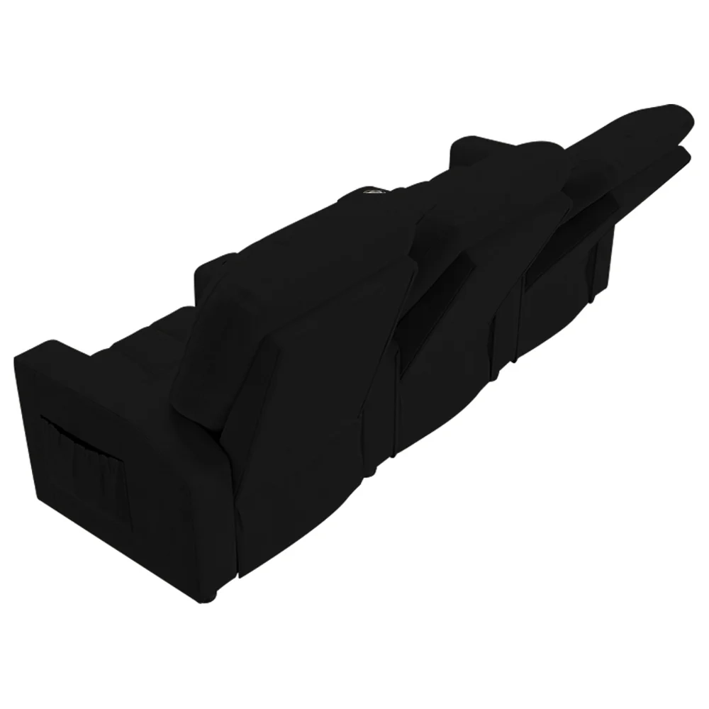 Poltrona Reclinável Para Cinema 3 Lugares Praddo FH9 Veludo Preto - Mpozenato