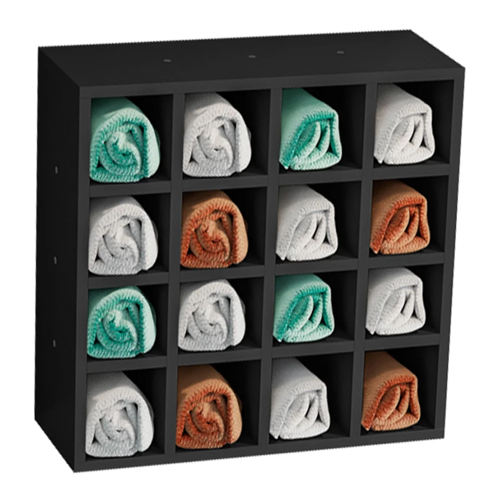 Nicho Decorativo Porta Toalha Para Salão Preto  - AJL Móveis