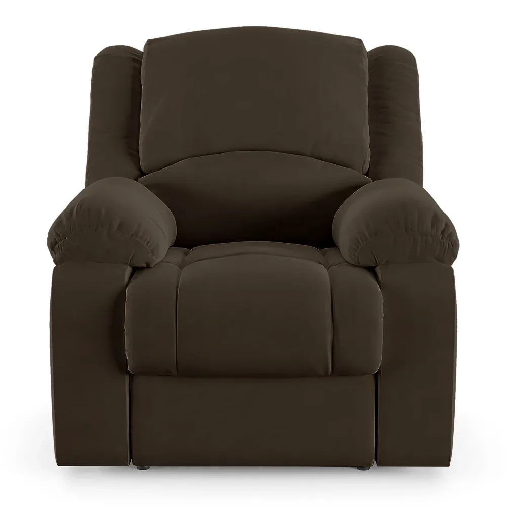 Poltrona do Papai Reclinável Pietra Power Elétrica FH9 Veludo Marrom - Mpozenato