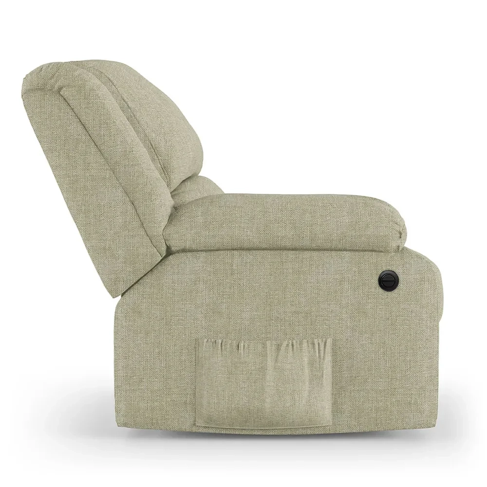 Poltrona do Papai Reclinável Pietra Power Elétrica FH9 Linho Bege - Mpozenato