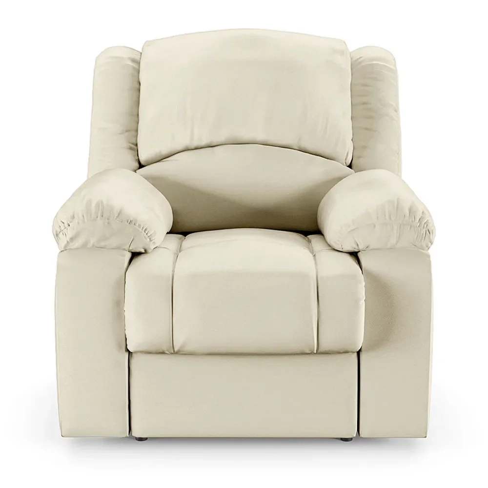 Poltrona do Papai Reclinável Pietra Power Elétrica FH9 PU Bege - Mpozenato