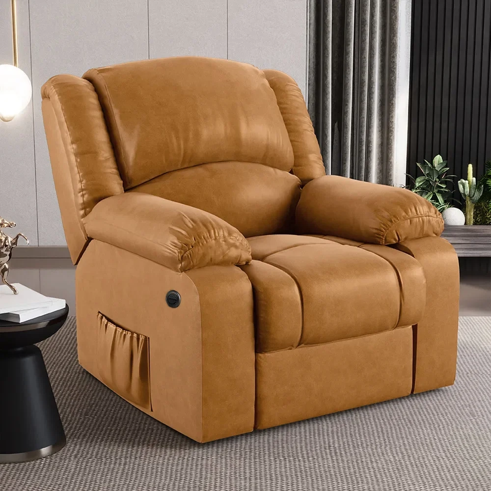 Poltrona do Papai Reclinável Pietra Power Elétrica FH9 PU Whisky - Mpozenato