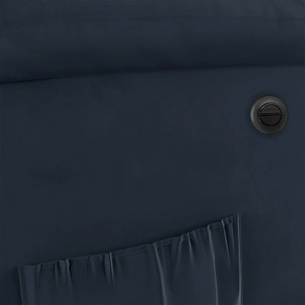 Poltrona do Papai Reclinável Pietra Power Elétrica FH9 Veludo Azul - Mpozenato