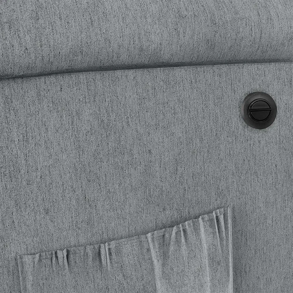 Poltrona do Papai Reclinável Pietra Power Elétrica USB FH9 Linho Cinza - Mpozenato