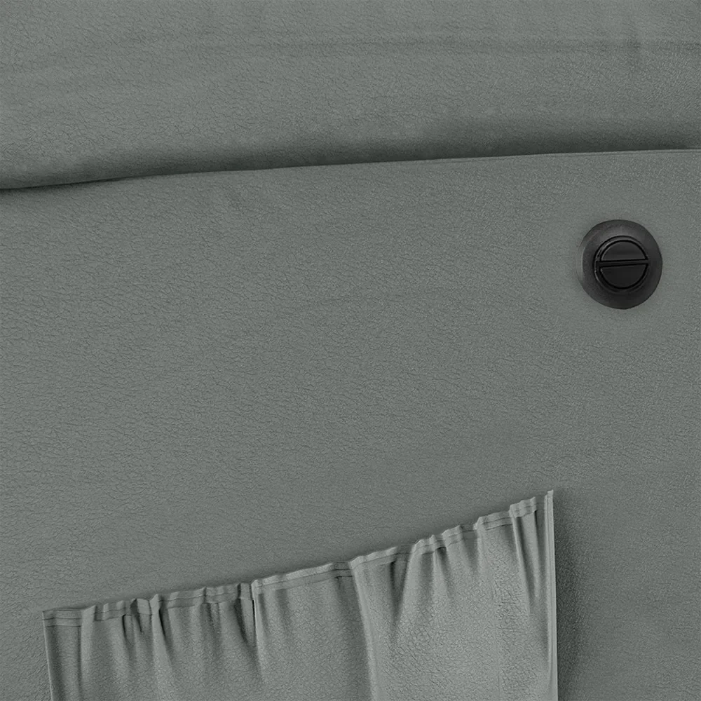 Poltrona do Papai Reclinável Pietra Power Elétrica USB FH9 PU Cinza - Mpozenato