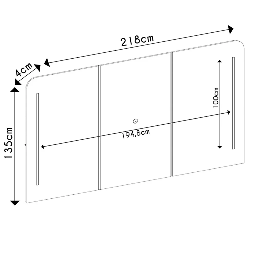 Painel Para TV Suspenso 75 Pol 218cm World D04 Off White - Mpozenato