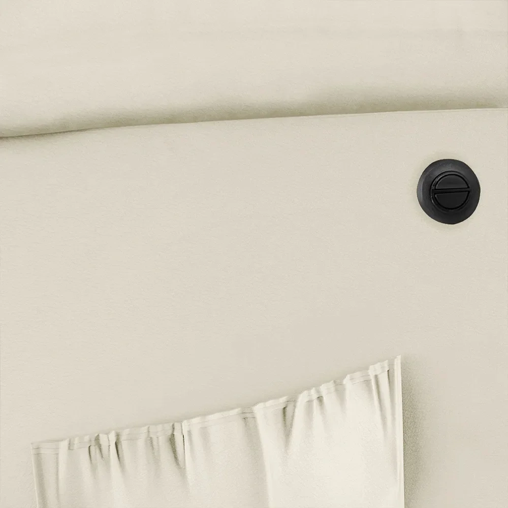 Poltrona do Papai Reclinável Pietra Power Elétrica USB FH9 PU Bege - Mpozenato