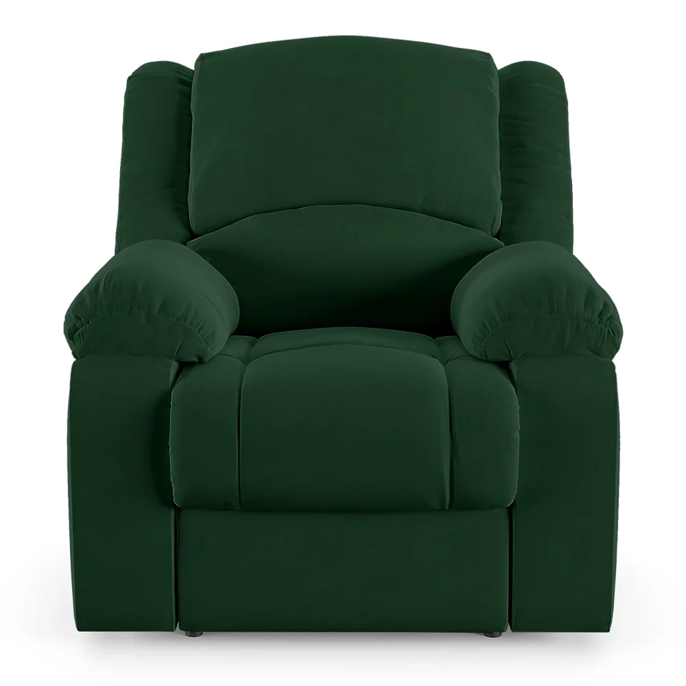Poltrona do Papai Reclinável Pietra Power Elétrica USB FH9 Veludo Verde - Mpozenato