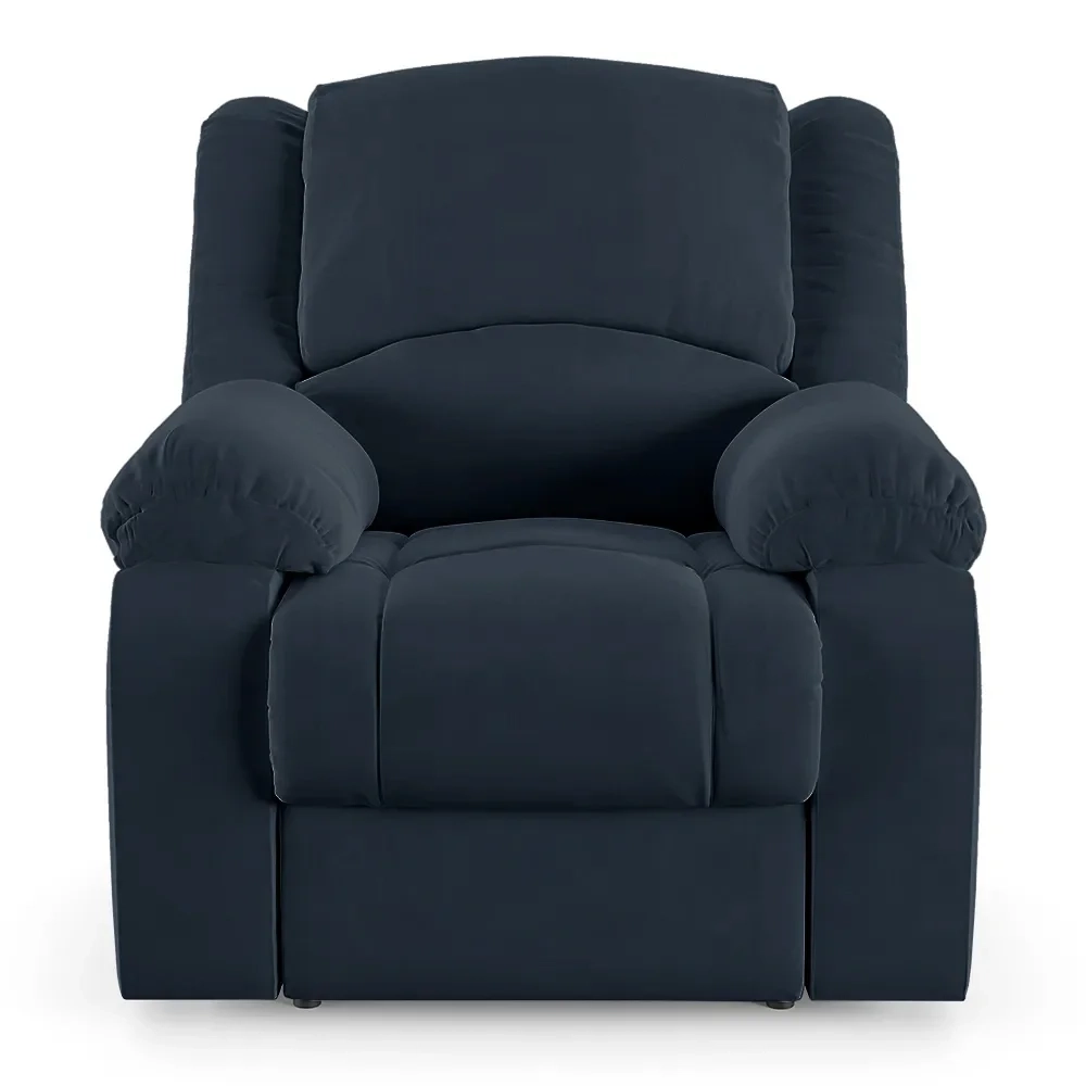 Poltrona do Papai Reclinável Pietra Power Elétrica USB FH9 Veludo Azul - Mpozenato