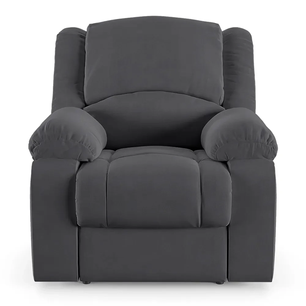 Poltrona do Papai Reclinável Pietra Power Elétrica USB FH9 Veludo Cinza - Mpozenato