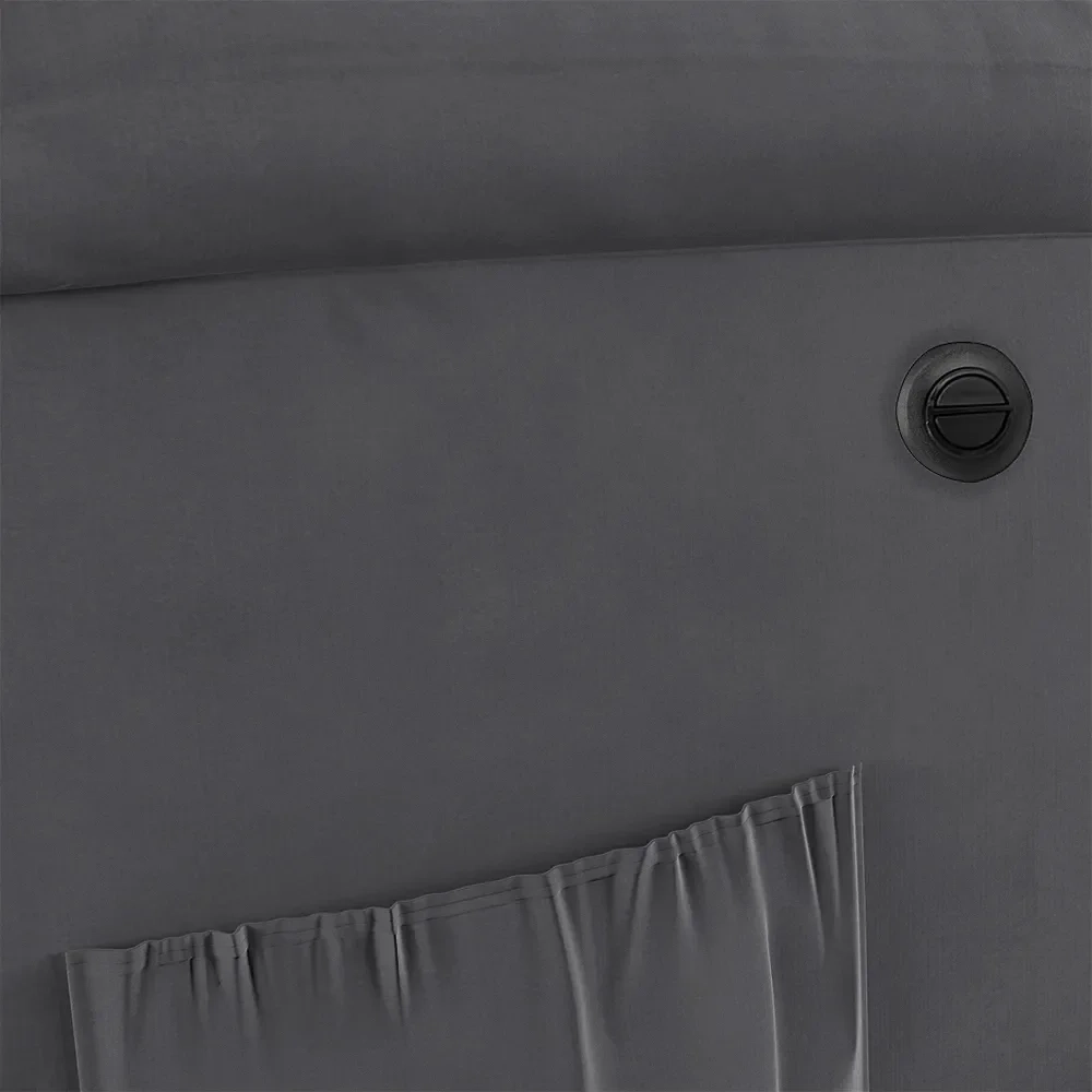 Poltrona do Papai Reclinável Pietra Power Elétrica USB FH9 Veludo Cinza - Mpozenato