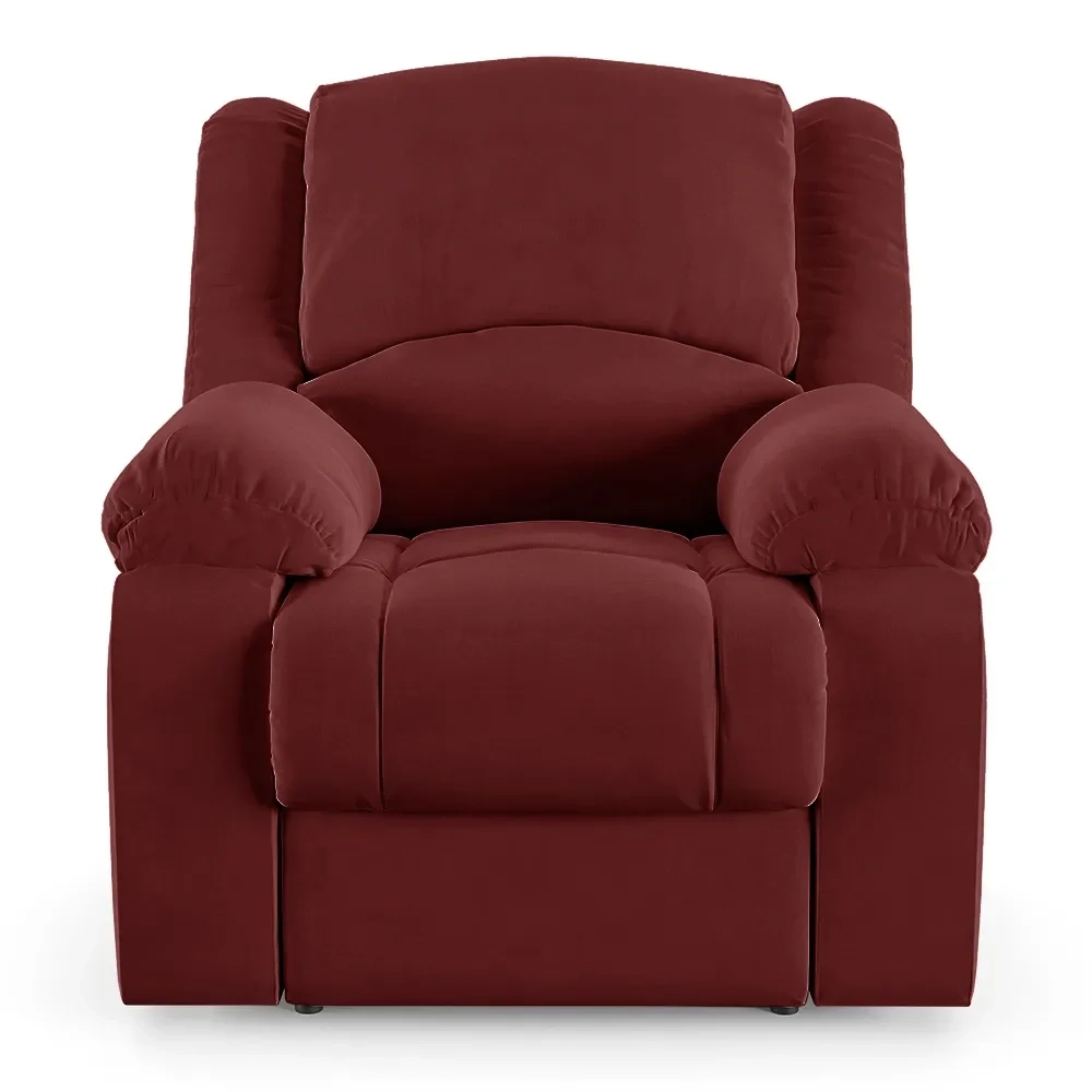 Poltrona do Papai Reclinável Pietra Power Elétrica USB FH9 Veludo Vermelho - Mpozenato