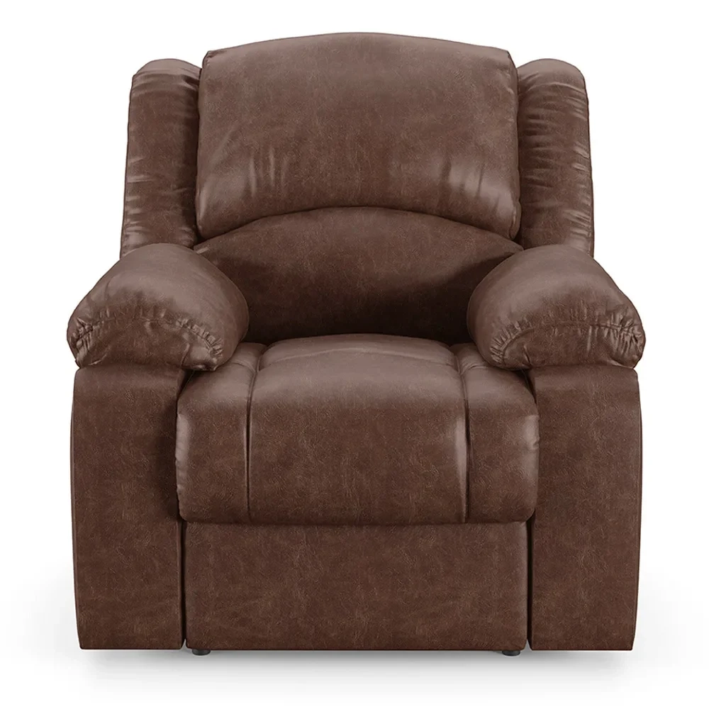 Poltrona do Papai Reclinável Pietra Power Elétrica USB FH9 PU Marrom Brilho - Mpozenato