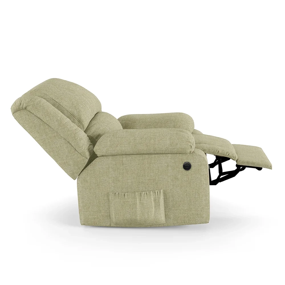 Poltrona do Papai Reclinável Pietra Power Elétrica Massagem FH9 Linho Bege - Mpozenato