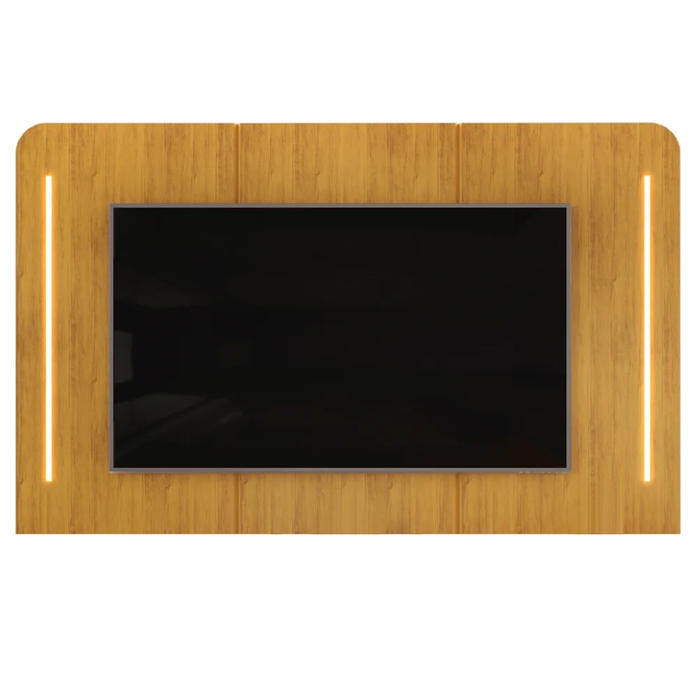 Painel Para TV Suspenso 75 Pol 218cm World D04 Cedro - Mpozenato