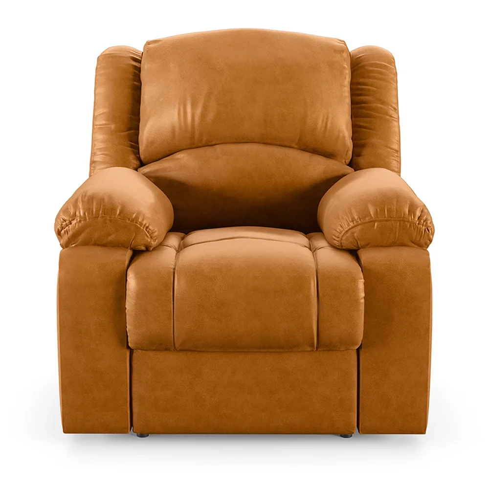 Poltrona do Papai Reclinável Pietra Power Elétrica Massagem FH9 PU Whisky - Mpozenato