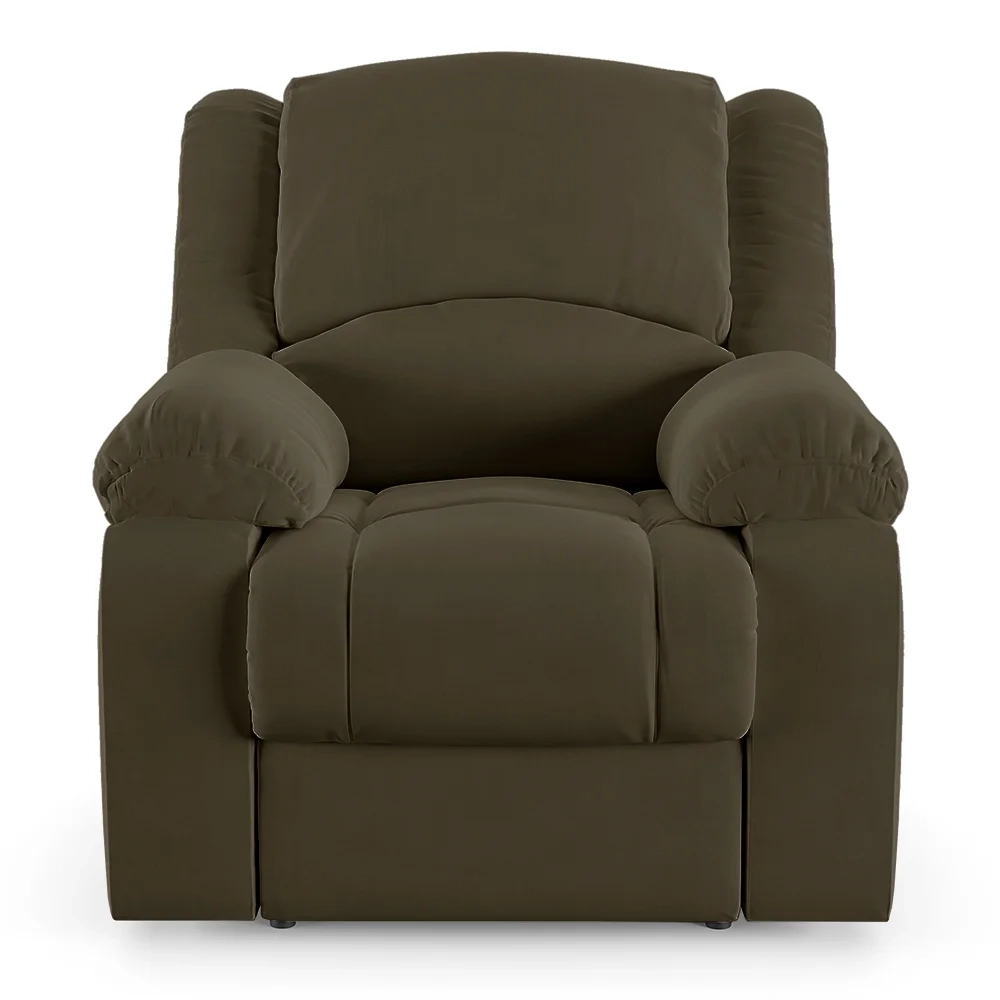 Poltrona do Papai Reclinável Pietra Power Elétrica Massagem FH9 Veludo Capuccino - Mpozenato