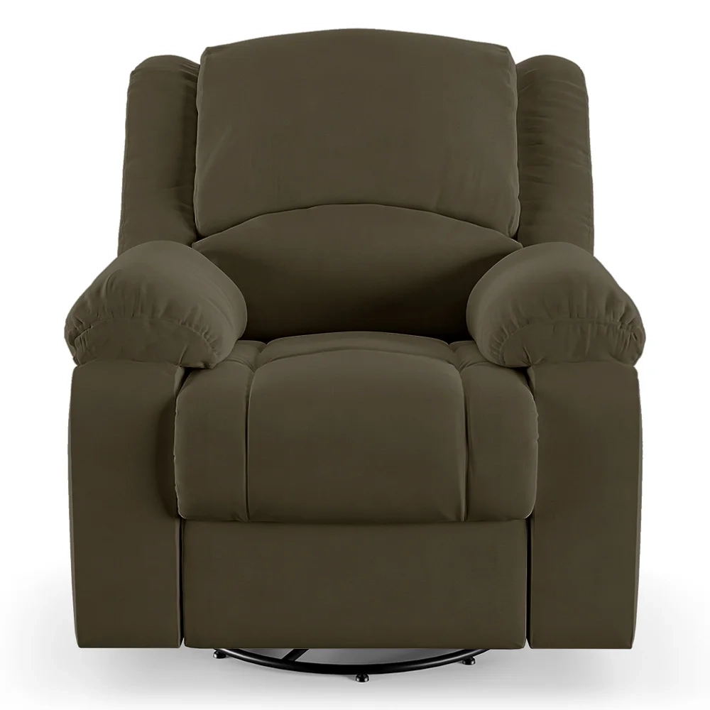 Poltrona do Papai Reclinável Pietra Glider Giratória FH9 Veludo Capuccino - Mpozenato