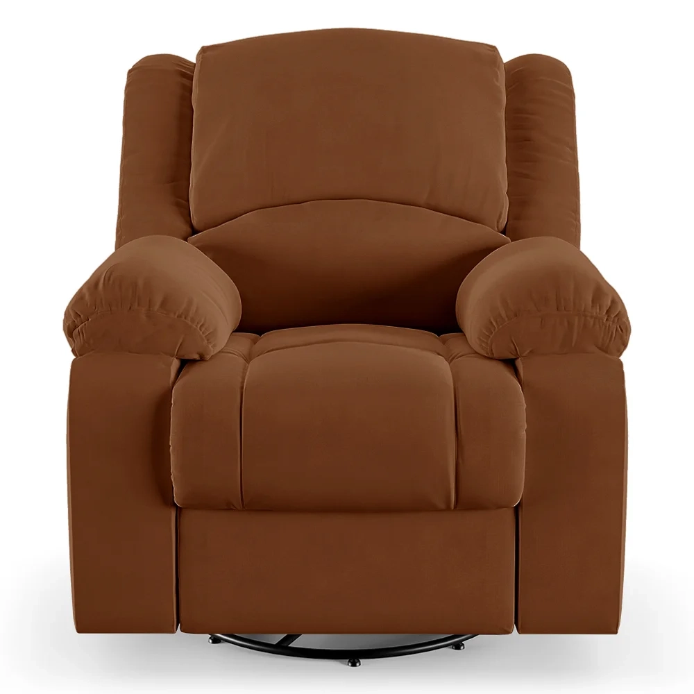 Poltrona do Papai Reclinável Pietra Glider Giratória FH9 Veludo Terracota - Mpozenato