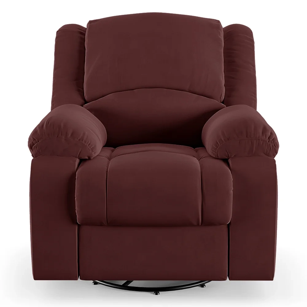 Poltrona do Papai Reclinável Pietra Glider Giratória FH9 Veludo Vinho - Mpozenato