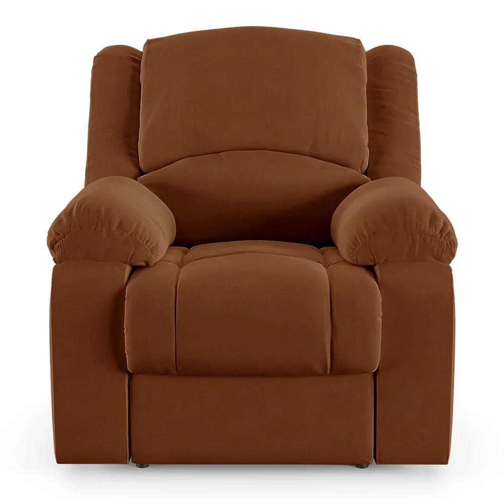 Poltrona do Papai Reclinável Pietra Power Elétrica Massagem FH9 Veludo Terracota - Mpozenato