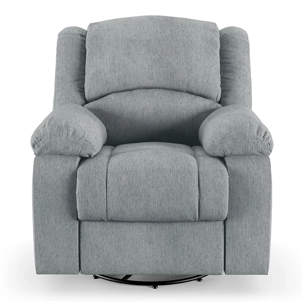 Poltrona do Papai Reclinável Pietra Glider Giratória USB FH9 Linho Cinza - Mpozenato