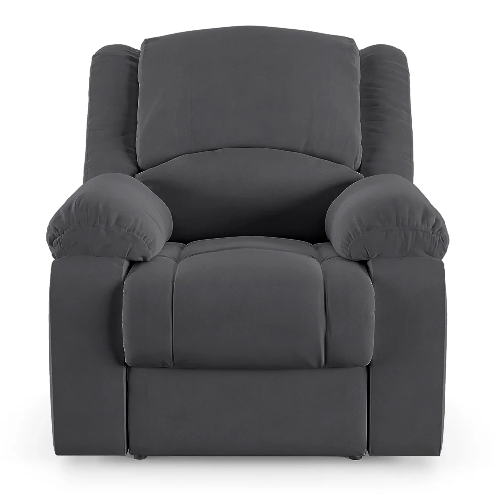 Poltrona do Papai Reclinável Pietra Power Elétrica Massagem FH9 Veludo Cinza - Mpozenato