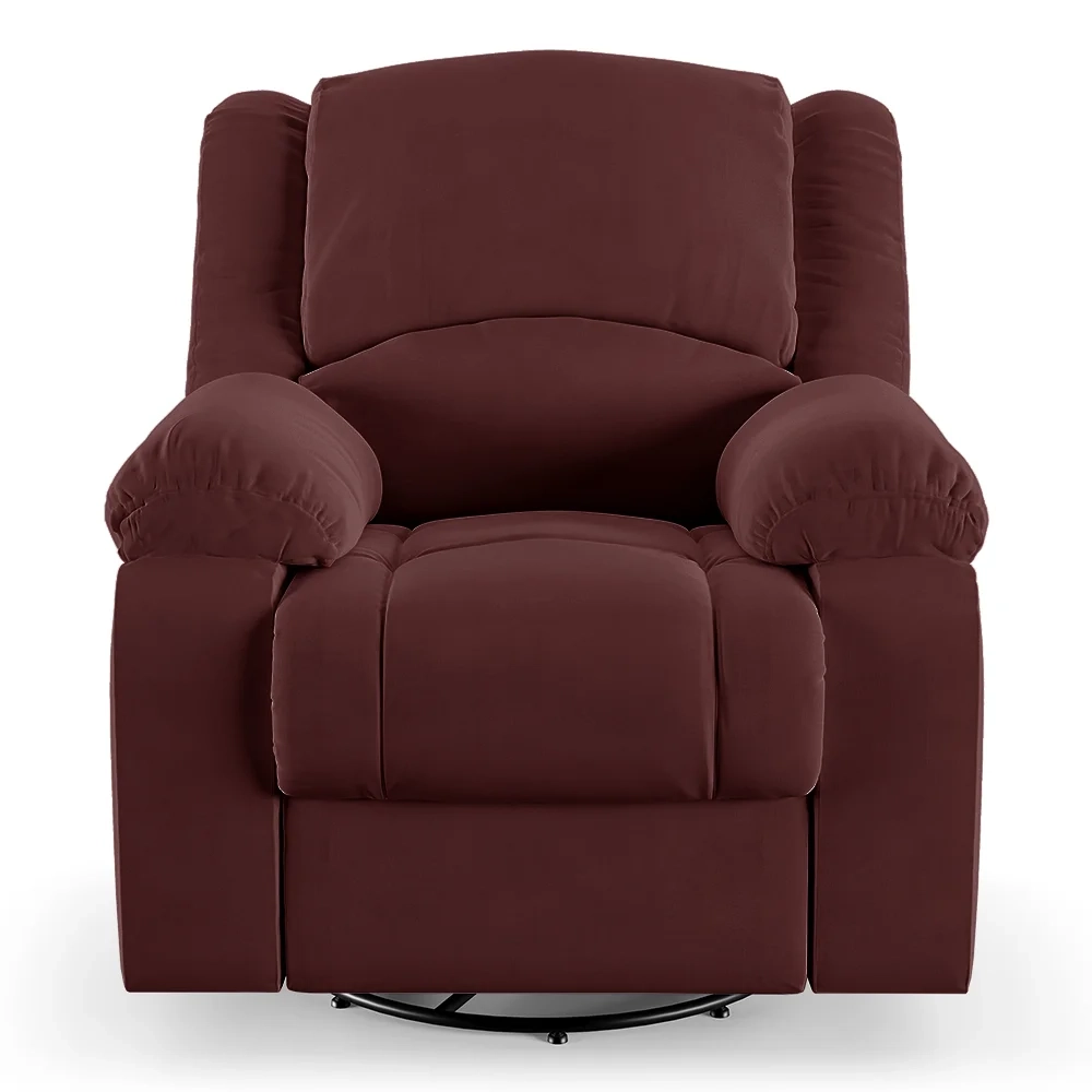 Poltrona do Papai Reclinável Pietra Glider Giratória USB FH9 Veludo Vinho - Mpozenato