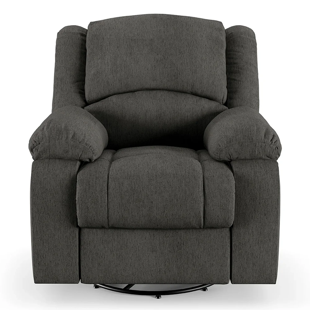 Poltrona do Papai Reclinável Pietra Glider Giratória Massagem FH9 Linho Grafite - Mpozenato