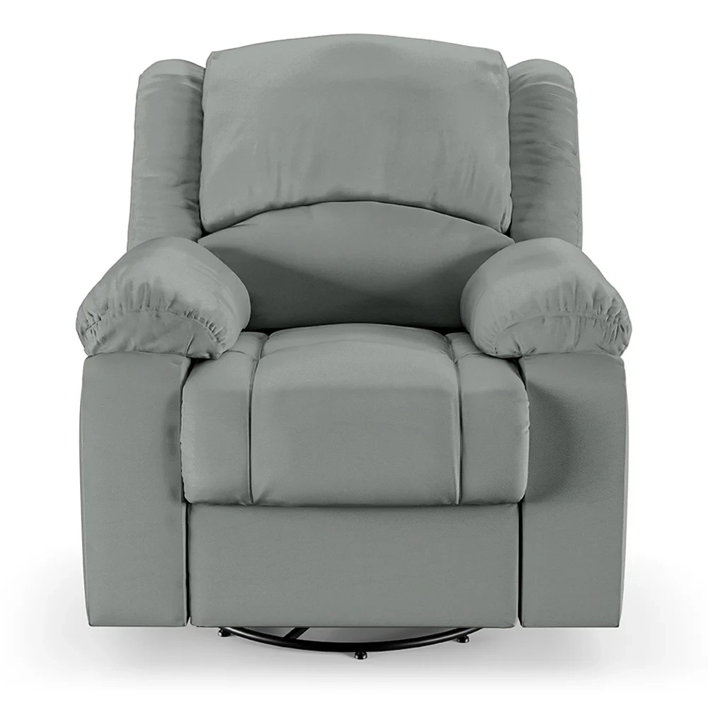Poltrona do Papai Reclinável Pietra Glider Giratória Massagem FH9 PU Cinza - Mpozenato