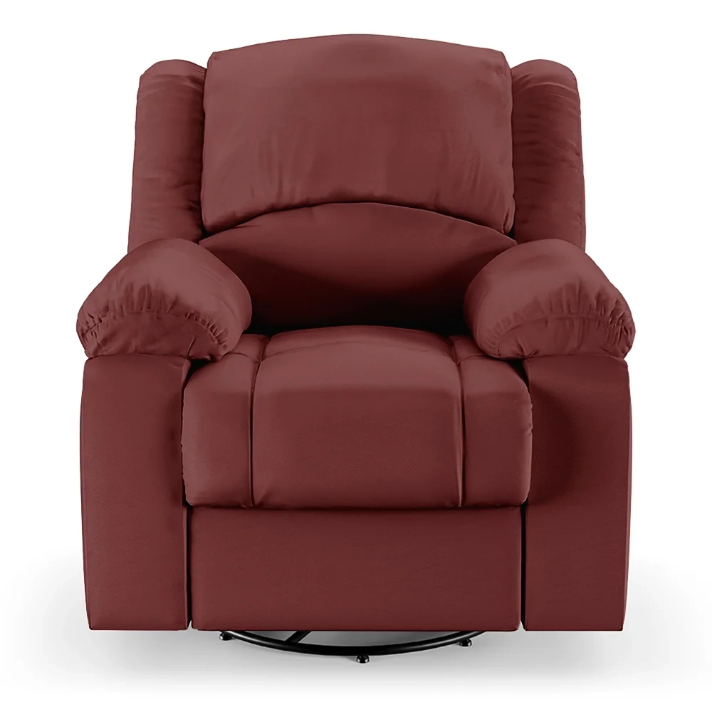 Poltrona do Papai Reclinável Pietra Glider Giratória Massagem FH9 PU Vermelho - Mpozenato