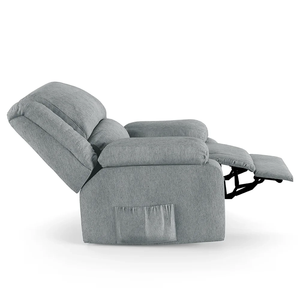 Poltrona do Papai Reclinável Pietra Controle Power Elétrico FH9 Linho Cinza - Mpozenato
