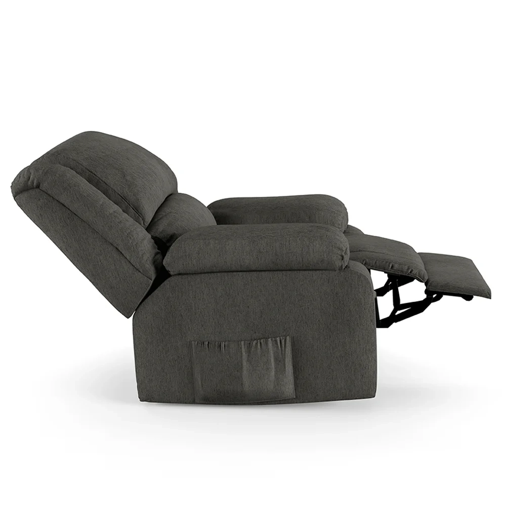 Poltrona do Papai Reclinável Pietra Controle Power Elétrico FH9 Linho Grafite - Mpozenato
