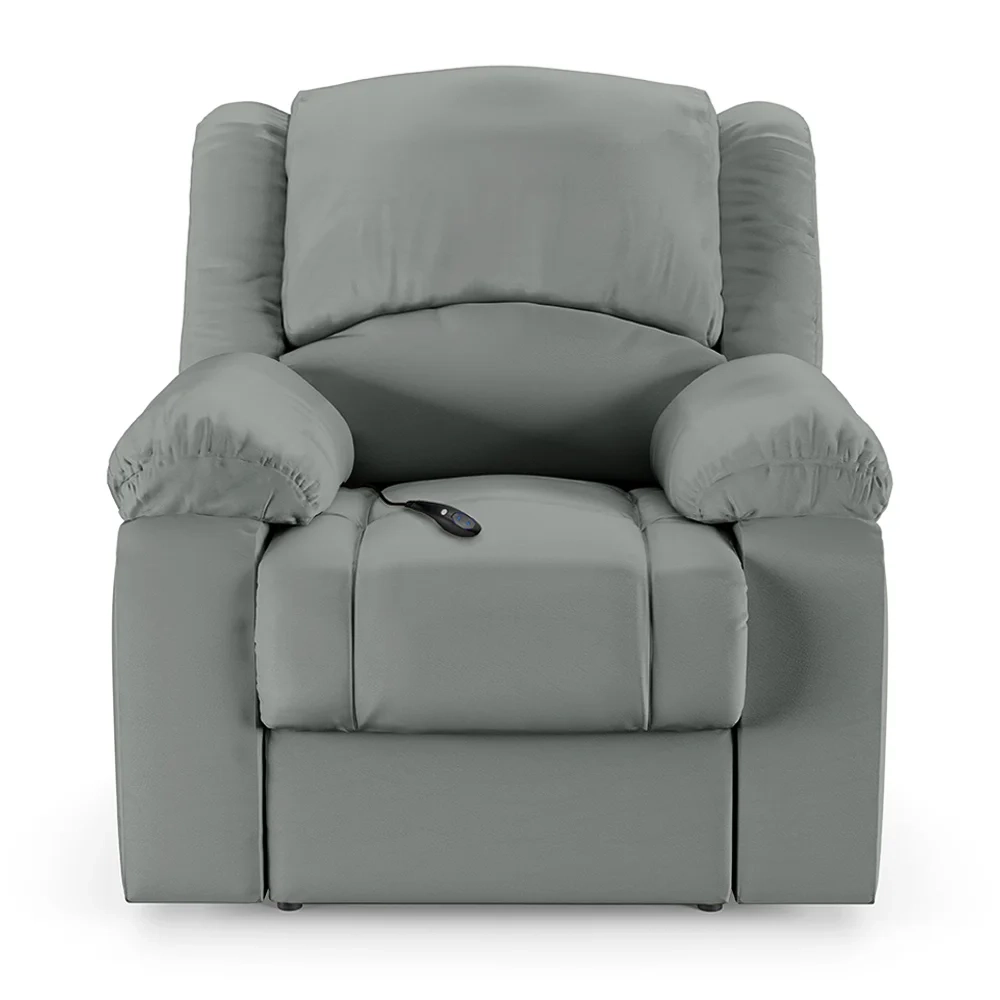 Poltrona do Papai Reclinável Pietra Controle Power Elétrico FH9 PU Cinza - Mpozenato