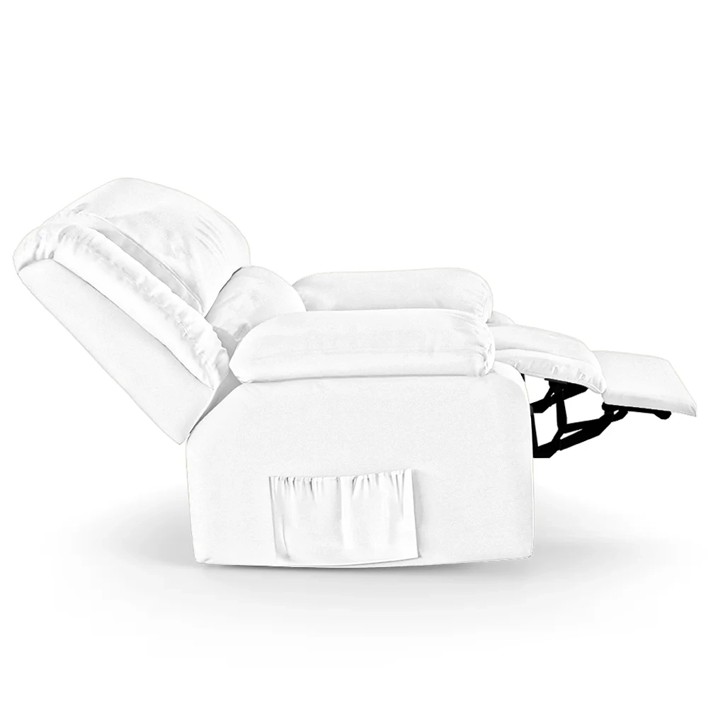 Poltrona do Papai Reclinável Pietra Controle Power Elétrico FH9 PU Branco - Mpozenato