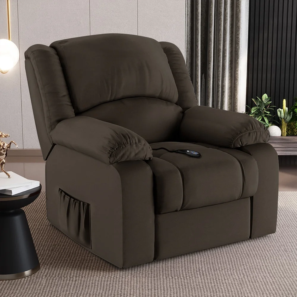 Poltrona do Papai Reclinável Pietra Controle Power Elétrico FH9 PU Marrom - Mpozenato